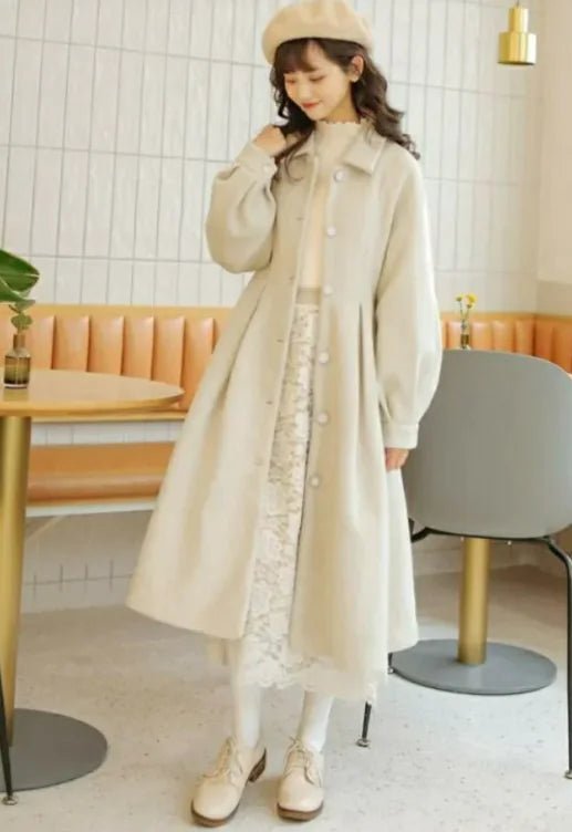 Women's Woolen Skirt Coat - Trendy Home Mart