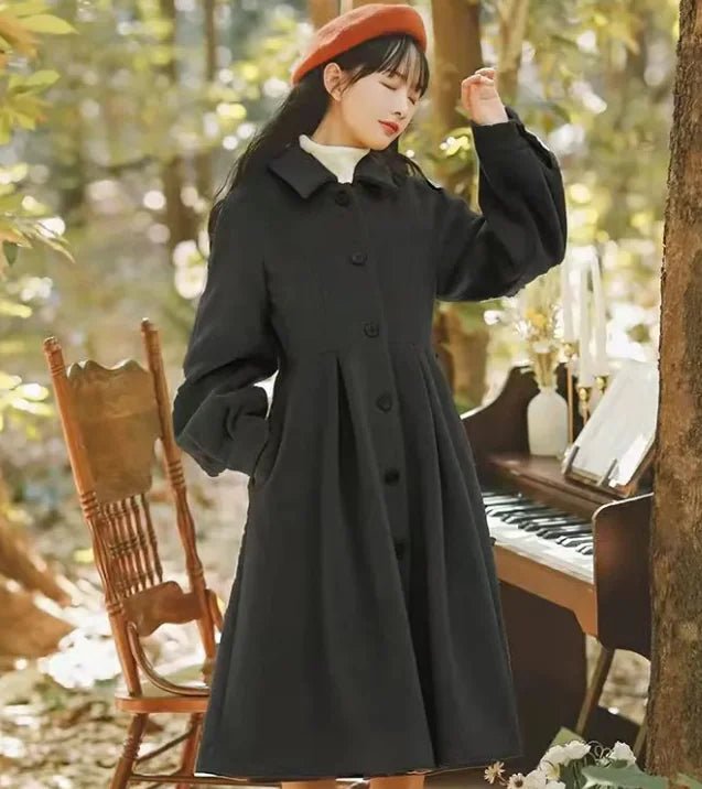 Women's Woolen Skirt Coat - Trendy Home Mart