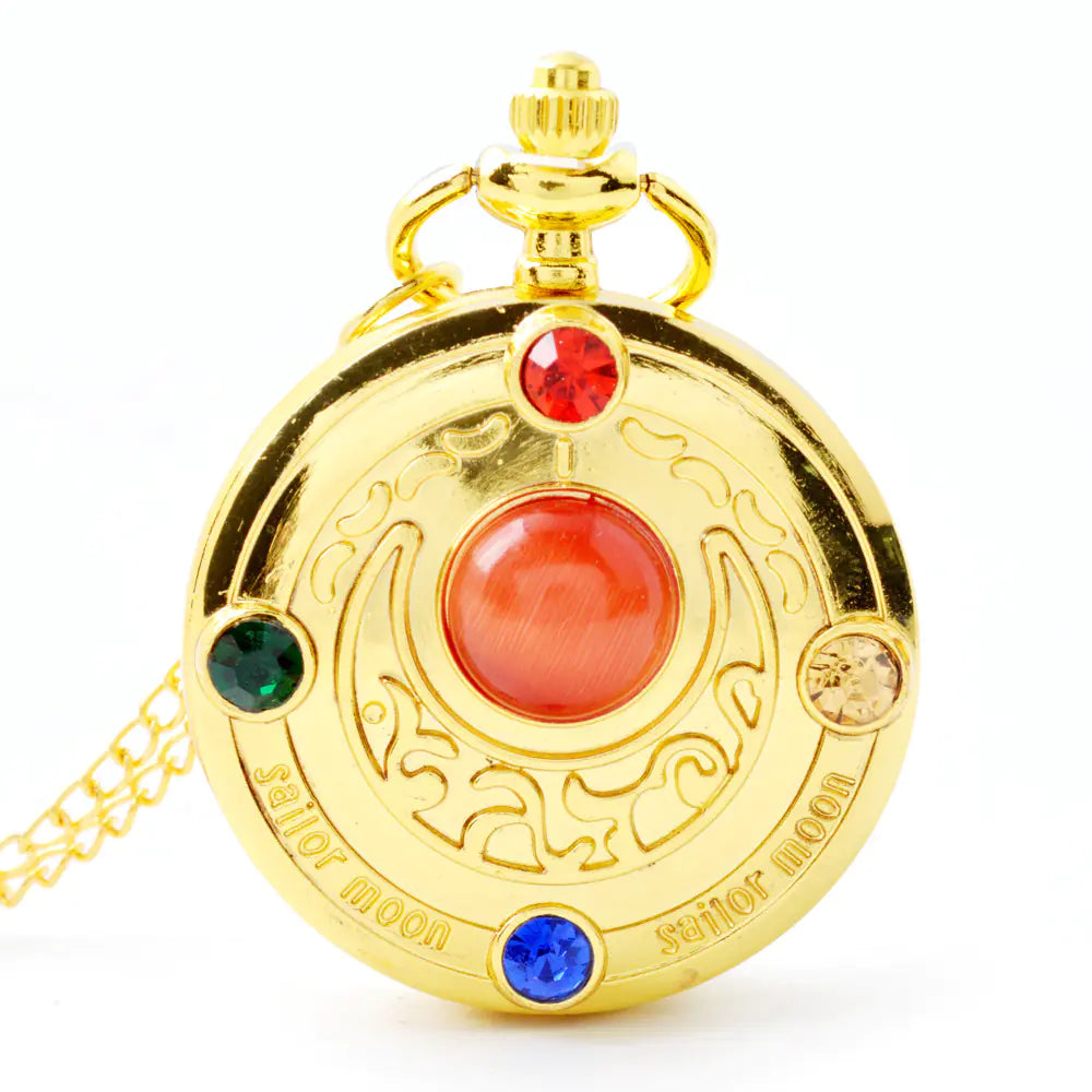 Cartoon Female Quartz Necklace Pocket Watch