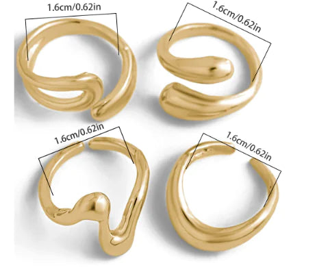 Luna Rings – Irregular Artisan-Inspired Stackable Bands