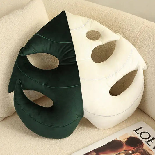 Philodendron Green Plant Pillow – Nature-Inspired Cushion